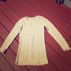 Aerie Cream Cable-knit Sweater